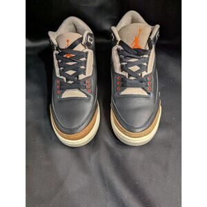 Jordan 3 Retro "Desert Elephant" Black Rush Orange US 8 Used Good CT8532-008